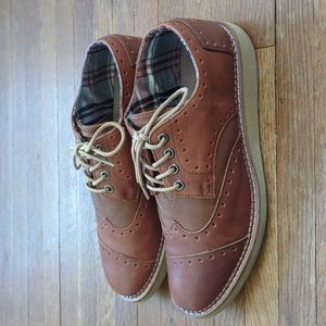 Toms | Mens Brown Leather Brogues / Casual Dress Shoe - Size 9